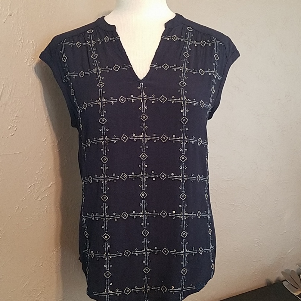 Lucky brand beaded top XS